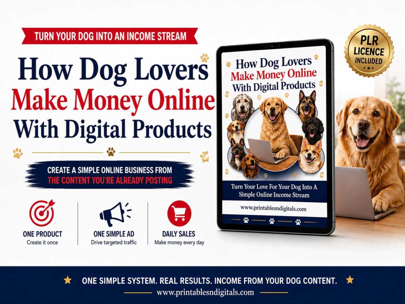 How Dog Lovers Make Money Online With Digital Products - PLR LICENCE INCLUDED